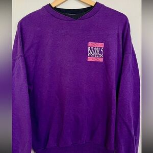 Brooks Purple Sweater with Pink Logo
